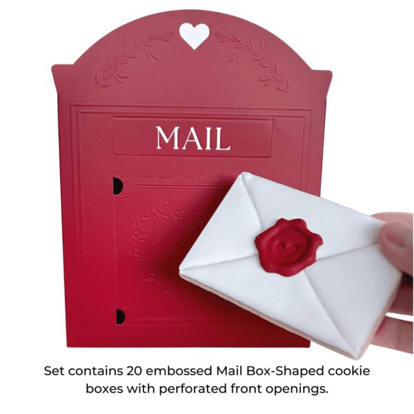 * LIMITED EDITION* Special Delivery Red Mailbox Cookie Boxes with Swing Slot and Perforated Front Opening (20 pack set) - Image 3