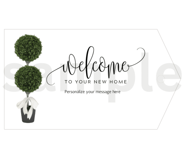 Topiary Collection Welcome To Your New Home Gift Tags (2 styles) - Digital Download, Editable, Print at Home - Image 4