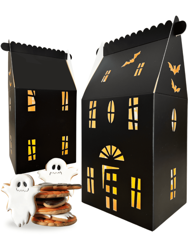 LIMITED EDITION 2025 Halloween Haunted House Cookie Boxes – Spooky, Stylish & Perfect for Gifting!