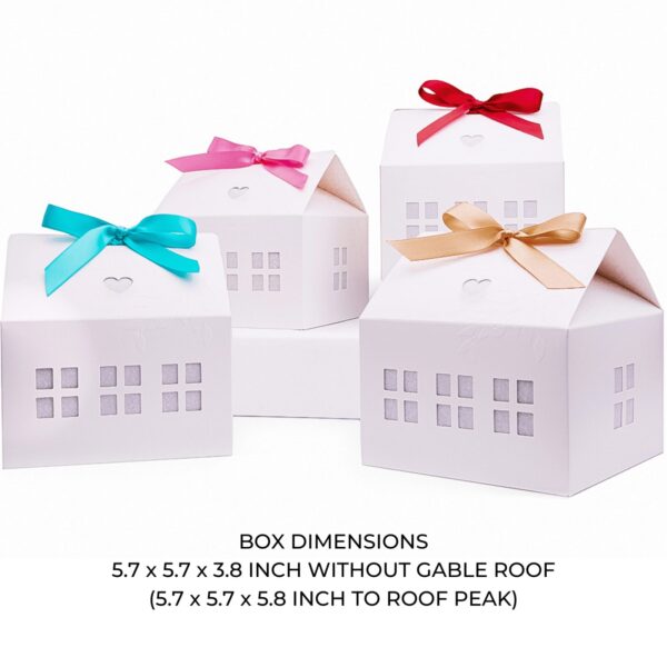 Original Small House Cookie Boxes with Luxurious Bright Ribbons (20 pack set) - Image 4