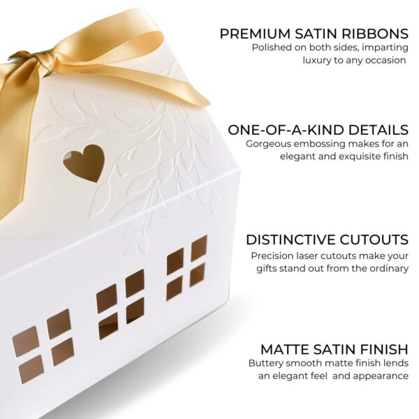 Original Small House Cookie Boxes with Luxurious Bright Ribbons (20 pack set) - Image 3