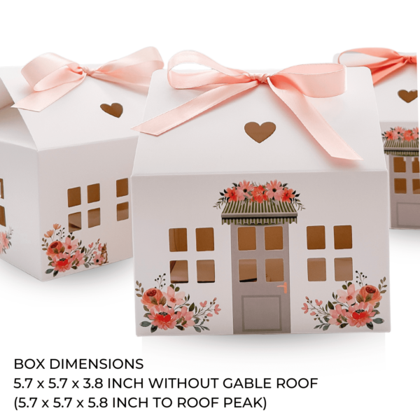 * LIMITED EDITION * Flower Garden Cookie House Boxes with Neutral Ribbons (20 pack set) - Image 5