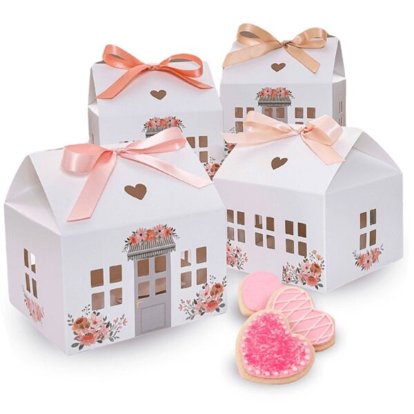 * LIMITED EDITION * Flower Garden Cookie House Boxes with Neutral Ribbons (20 pack set) - Image 2