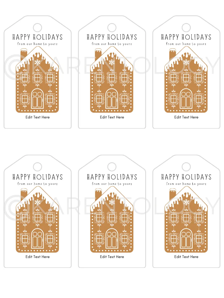 Gingerbread Men Box Backer (fits Original and Classic House Box) - Instant Download, Printable - Image 2
