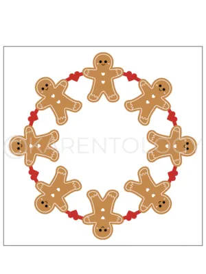 Gingerbread Men Box Backer (fits Original and Classic House Box) - Instant Download, Printable