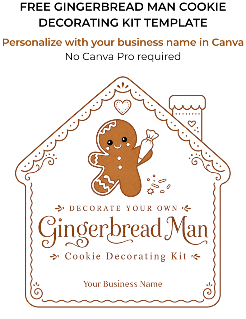 Karentology Gingerbread Man Cookie Decorating Kit Tag