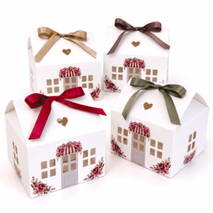 Our Garden House Cookie Boxes turn cookies, brownies and other treats into something that already feels beautifully wrapped. Floral artwork, delicate cutouts, embossed details and satin ribbon create a polished presentation that makes whatever you put inside feel a little more special. They’re the kind of boxes people notice before they even see what’s inside, making them beautiful for bakery orders, celebrations, client gifts, markets and anytime the presentation matters. Each set includes 20 Garden House Boxes + 20 coordinating double-face satin ribbons. Boxes store flat and pop into shape in seconds. Then underneath, separately: Details Holds up to 12 standard-size cookies or approx. 1.5 lb of treats FDA-approved SBS paperboard Flat-packed for easy storage 20 boxes + 20 coordinating satin ribbons Coordinating gift tags sold separately