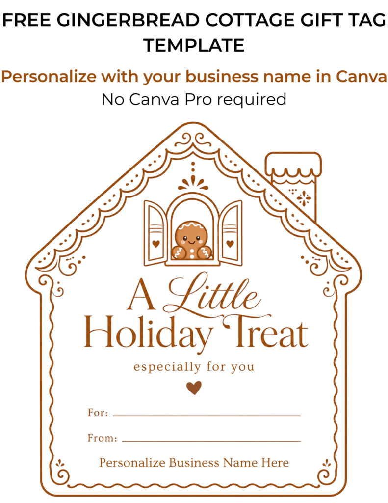 Karentology Gingerbread Cottage Gift Tag A Little Holiday Treat Freebie