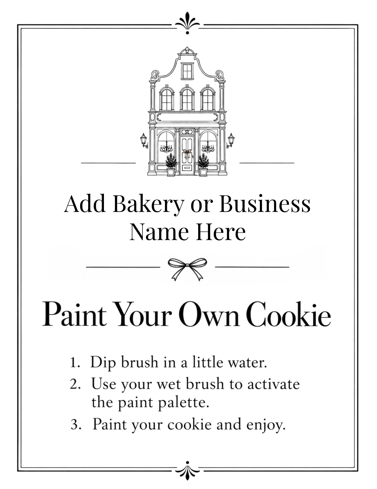 Karentology Mayfair Paint Your Own Cookie Instructions